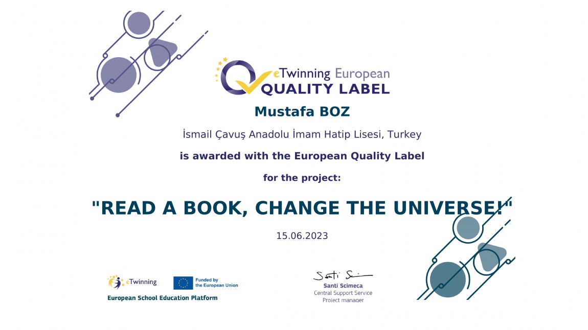 e-twinning Avrupa Kalite Ödülü ve Mustafa BOZ